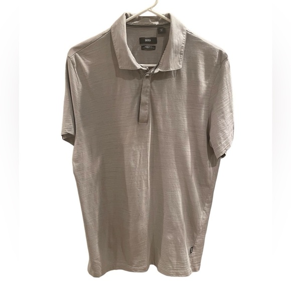 Hugo Boss Grey Cotton Polo Shirt - Picture 1 of 4